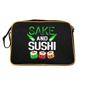 Sushi Go Riz Japon Tokyo Miso Nigiri Maki Udon - Sac Retro - noir/or - Dos