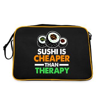 Sushi Go Riz Japon Tokyo Miso Nigiri Maki Udon - Sac Retro - noir/or - Dos