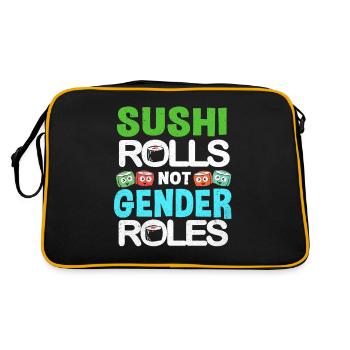 Sushi Go Riz Japon Tokyo Miso Nigiri Maki Udon - Sac Retro - noir/or - Dos