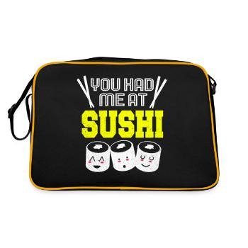 Sushi Go Riz Japon Tokyo Miso Nigiri Maki Udon - Sac Retro - noir/or - Dos
