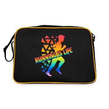 Marathon Gift Running Race - Retro Bag - black/gold - Back