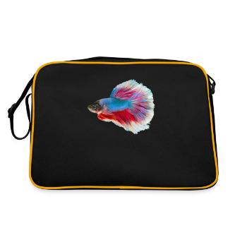 Colorful Betta Siamese fighting fish gift - Retro Bag - black/gold - Back