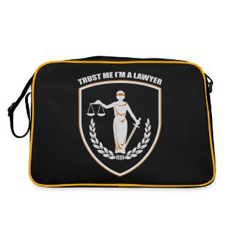 Trust me I'm a lawyer - lawyer gift - Retro Bag - black/gold - Back