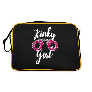 Sous-cadeau de menottes Kinky Girl de Bondage BDSM - Sac Retro - noir/or - Dos