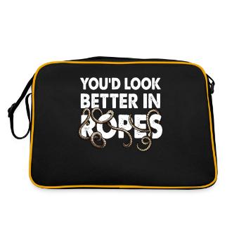 Cadeau drôle de bondage BDSM Rigger Rigger - Sac Retro - noir/or - Dos