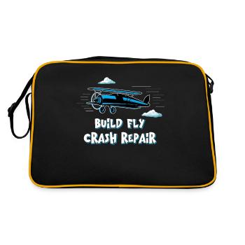 Construire un avion modèle - Sac Retro - noir/or - Dos
