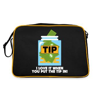 Bartender Gift Idea Tip funny saying - Retro Bag - black/gold - Back
