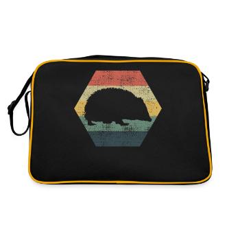 Igel Igel Igel - Retro Tasche - Schwarz/Gold - Hinten