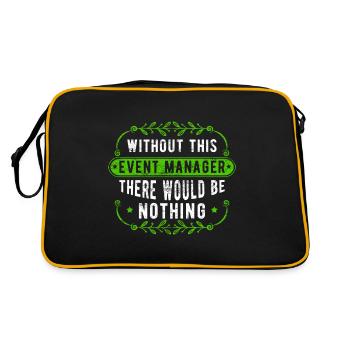 Event Manager - Retro Tasche - Schwarz/Gold - Hinten