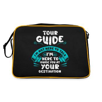 Touristenführer - Retro Tasche - Schwarz/Gold - Hinten
