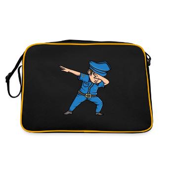 Dabbing Policeman Police Dab Funny Gift - Retro Bag - black/gold - Back