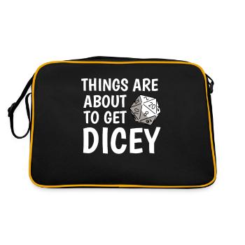Gamer Dice Dungeon RPG Tabletop Funny Gift - Retro Bag - black/gold - Back
