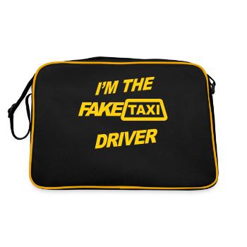 I'm the fake Taxi Driver Fahrer Taxifahrer Geschen - Retro Bag - black/gold - Back