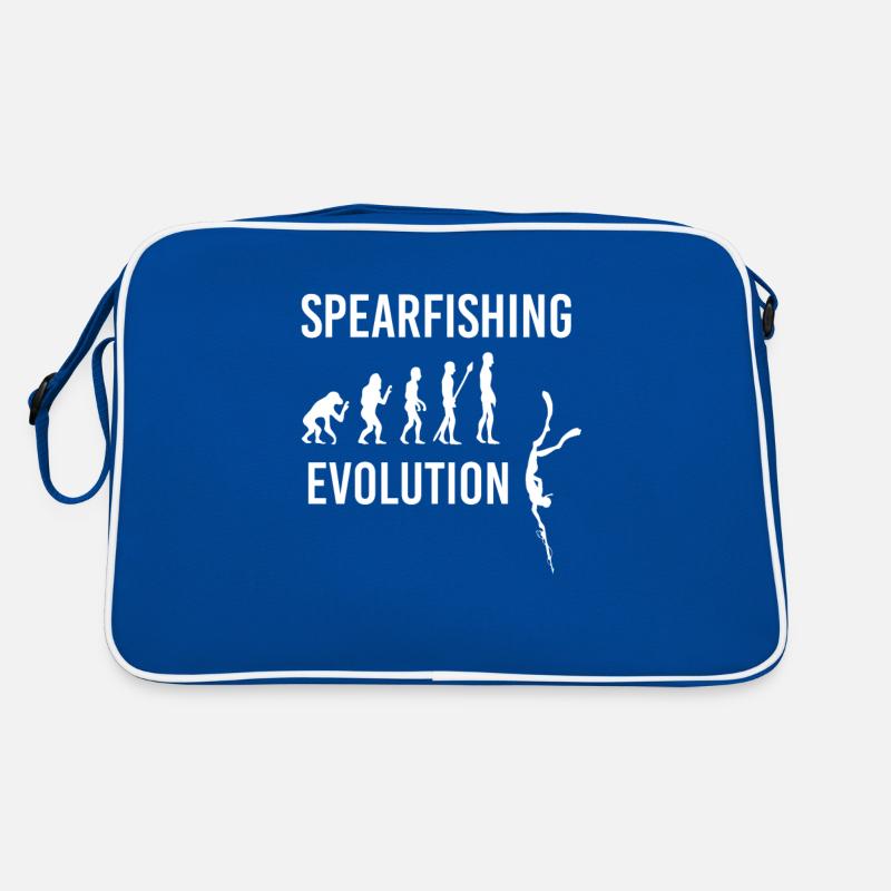 Spearfishing Menschliche Evolution Speerfischen Retro Tasche