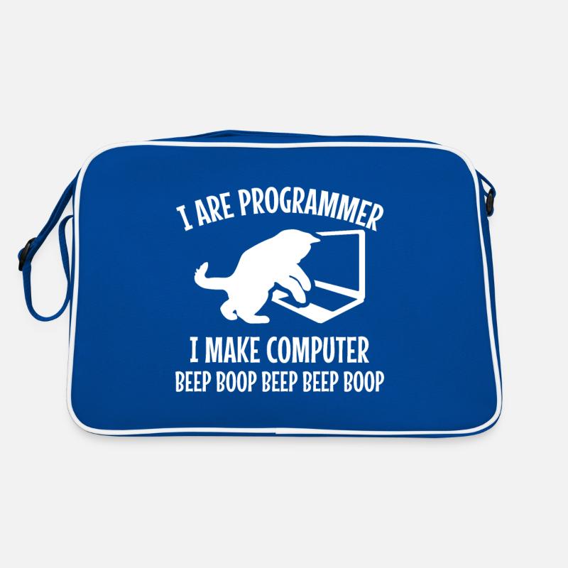 Programmierer Katze Geschenk Programmieren Mitze Retro Tasche