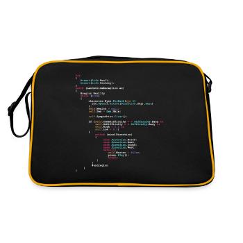Coding Funny code saying gift programmer - Retro Bag - black/gold - Back
