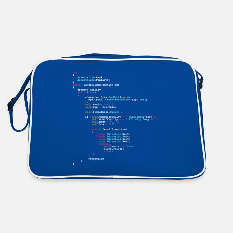 Coding Funny code saying gift programmer Retro Bag