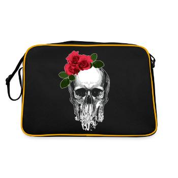 T-shirt crâne rose rocker crâne crâne - Sac Retro - noir/or - Dos