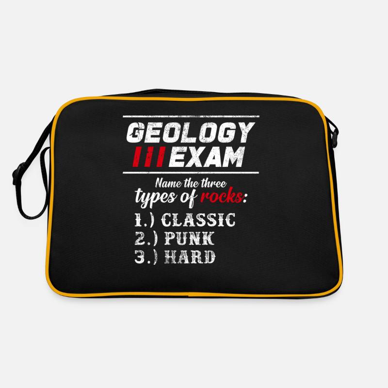 Three Types Of Rock Classic Punk Hard Gift Idea - Retro Bag - black/gold