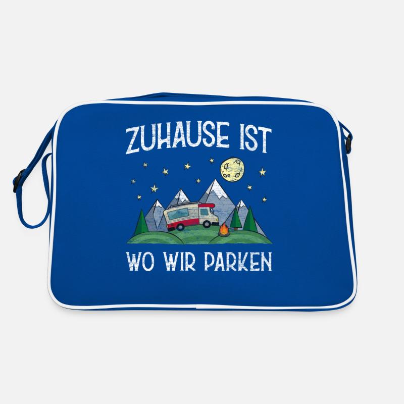 Witziges Camping Wohnmobil Berge Wildnis Geschenk Retro Tasche