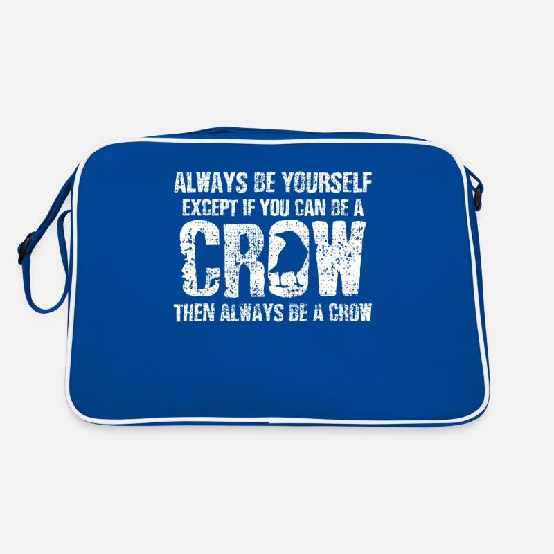 Crow Sei immer du selbst, Rabe Retro Tasche