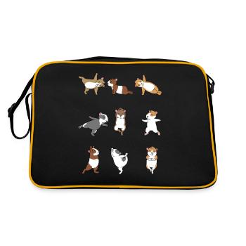Yoga Cochon d’Inde méditation Yogi Namaste cadeau - Sac Retro - noir/or - Dos