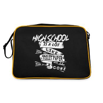 devise d'études secondaires - Sac Retro - noir/or - Dos