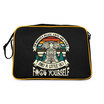 Yoga Cours de Yoga Professeur de Yoga Médiation Cadeau Chakra - Sac Retro - noir/or - Dos
