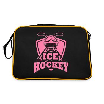 Joueuse de hockey - Sac Retro - noir/or - Dos