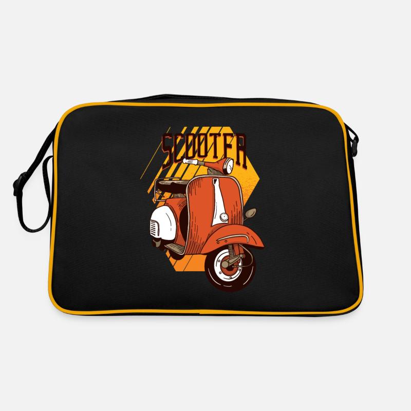 Scooter 2 roues - Sac Retro - noir/or