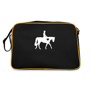 Cheval cheval cavalier cadeau cavalier - Sac Retro - noir/or - Dos