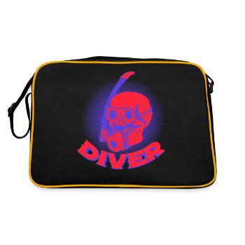 Diving Diver Diving Gift - Retro Bag - black/gold - Back
