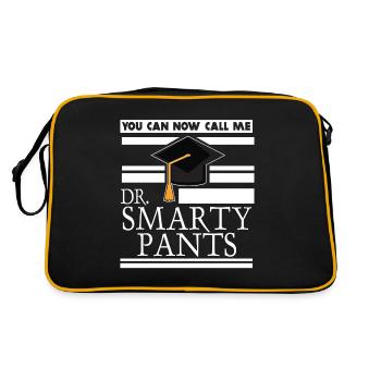 Dr. Smarty Pants PhD Doctoral Medical Student - Retro Bag - black/gold - Back