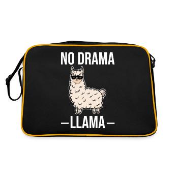 Pas de drame Lama Cool Camel Drôle Cadeau Geek - Sac Retro - noir/or - Dos