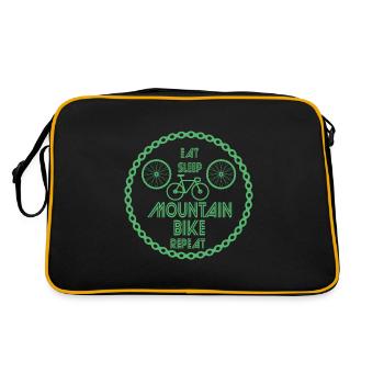 Mountainbike Mountainbike Mountainbike - Retro Tasche - Schwarz/Gold - Hinten