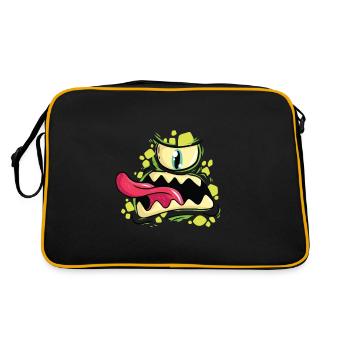 Monster - Retro Tasche - Schwarz/Gold - Hinten