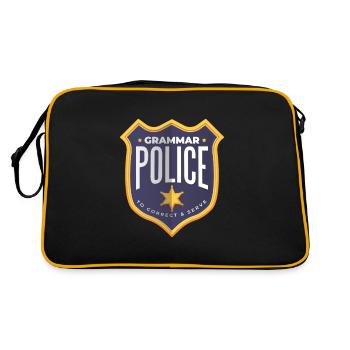 Grammar police - Retro Tasche - Schwarz/Gold - Hinten