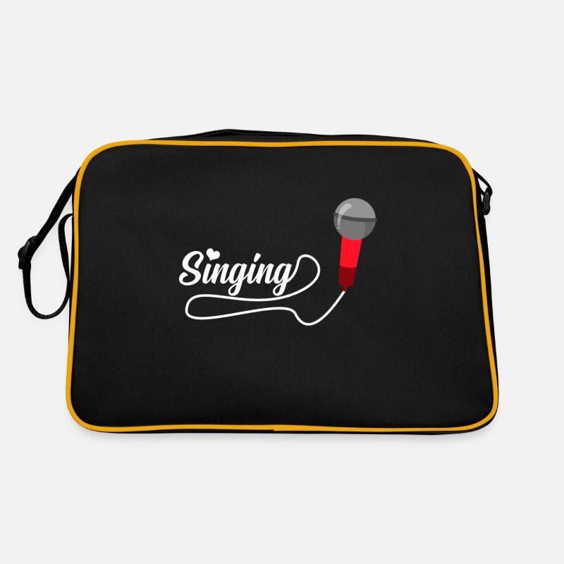 Singen - Retro Tasche - Schwarz/Gold