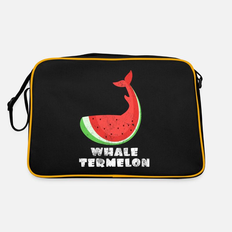 Wassermelone Walfisch Abstrakte Kunst Geschenkidee Retro Tasche