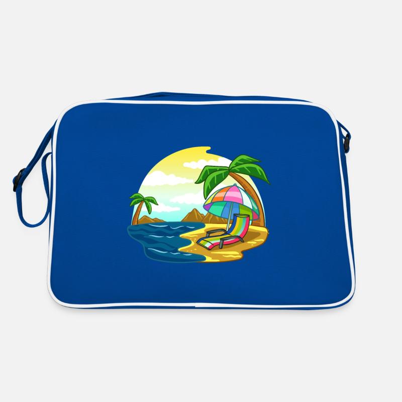 Strand Meer Urlaub Pension Ruhestand Geschenk Retro Tasche