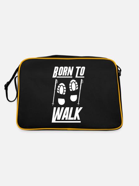 Nordic Walking Born to Walk - Retro Bag - black/gold