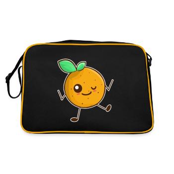 Cadeau d'anime manga bande dessinée orange Chibi Manga - Sac Retro - noir/or - Dos