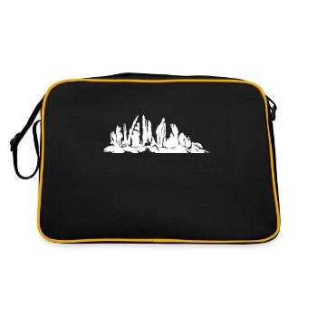 The Three Peaks - Retro Bag - black/gold - Back