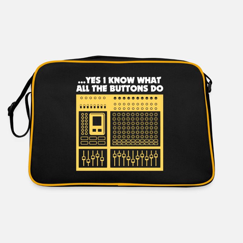 Audio Sound Engineer - Music DJ Turntable - Retro Bag - black/gold