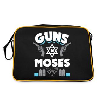 Guns N Moses - Funny Jewish saying - Retro Bag - black/gold - Back