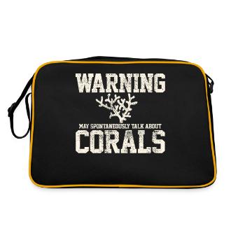 Marine biologist in the coral reef - Retro Bag - black/gold - Back
