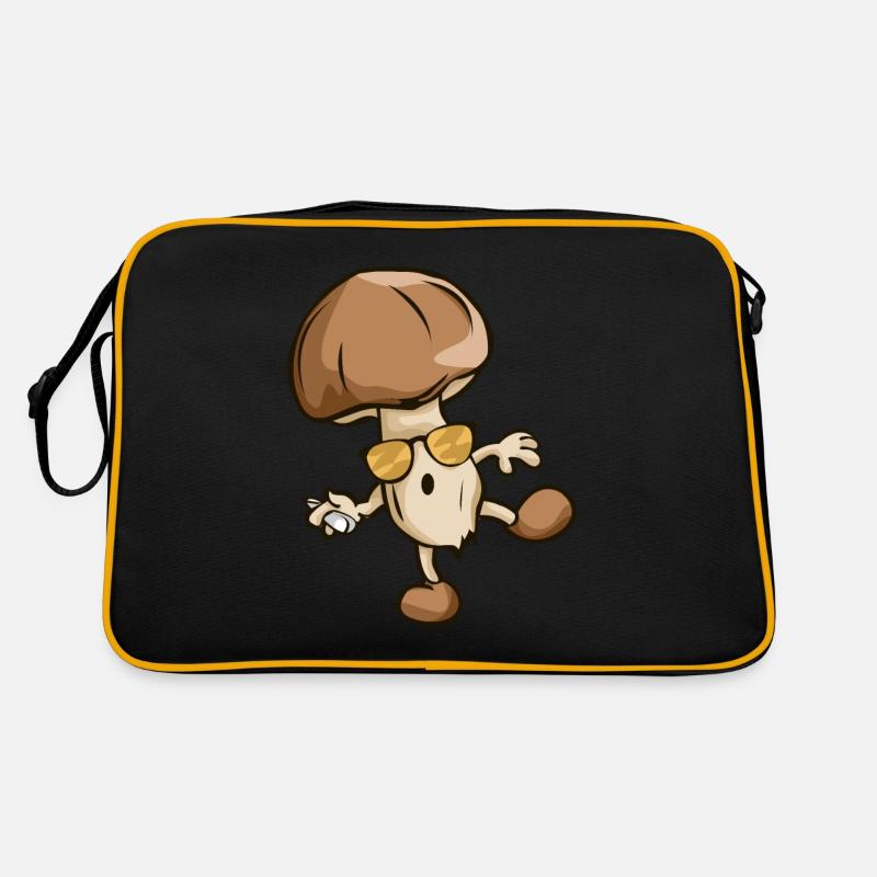 Cooler Comic Pilz Joint Kiffen Gras Marihuana Retro Tasche