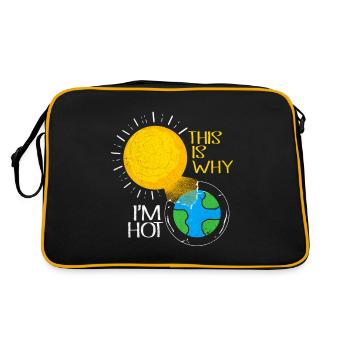 Tag der Erde - Retro Tasche - Schwarz/Gold - Hinten