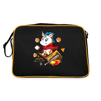 Gamer Unicorn Dungeon RPG Tabletop Funny Gift - Retro Bag - black/gold - Back