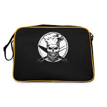 Koch Chefkoch Hobbykoch - Retro Tasche - Schwarz/Gold - Hinten